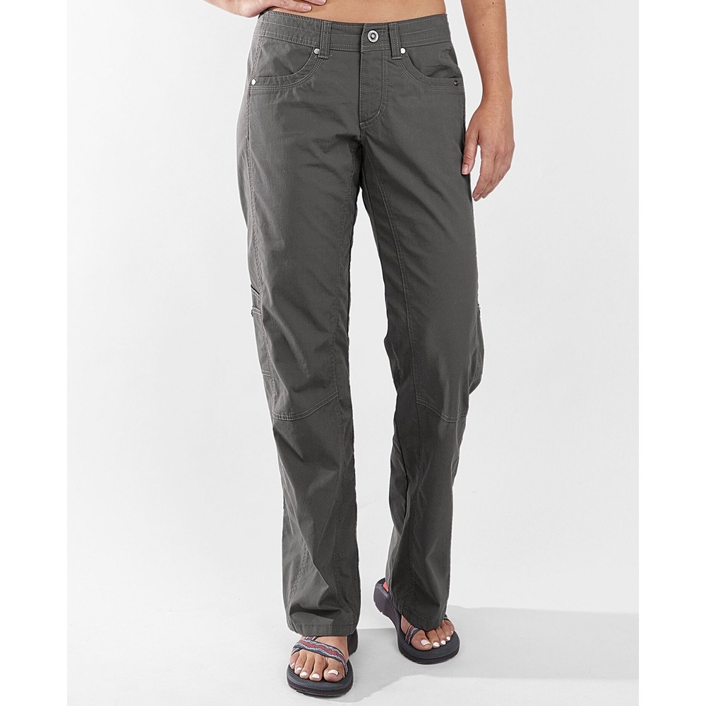 Kuhl Women's 12 Regular Gray Cargo Hiking Pants Outdoor Utility Straight Leg